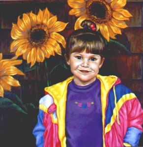 First day of school for my darling daughter.  A judge, in a critique said that it was obvious that the artist loved this child.  And the judge was right. 