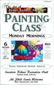 Painting Class offered through Fortuna Park & Rec.  Humboldt County, California